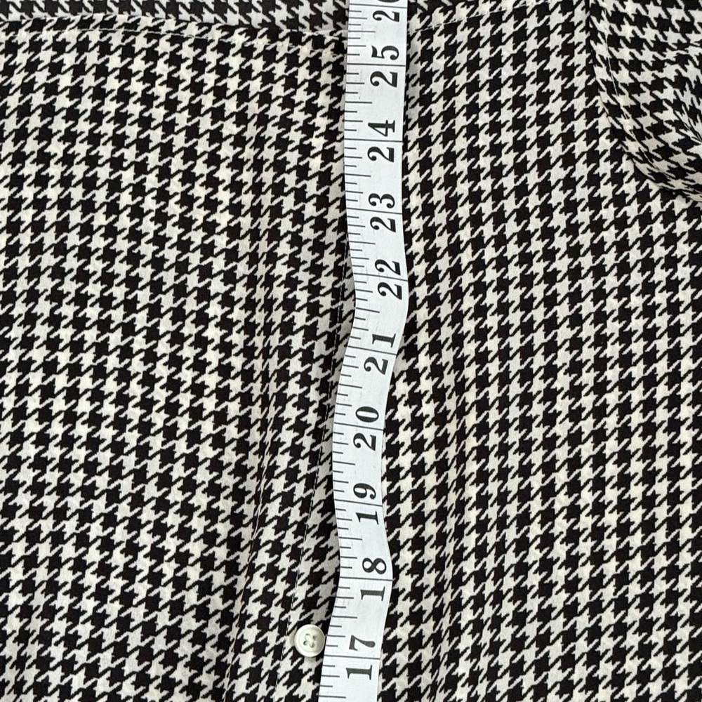 LOFT Outlet Houndstooth Button Front Blouse – Women’s Size XXL - Picture 6 of 9